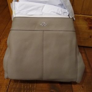 NWT Coach Gray Fog Leather Lexy Purse Bag F57545